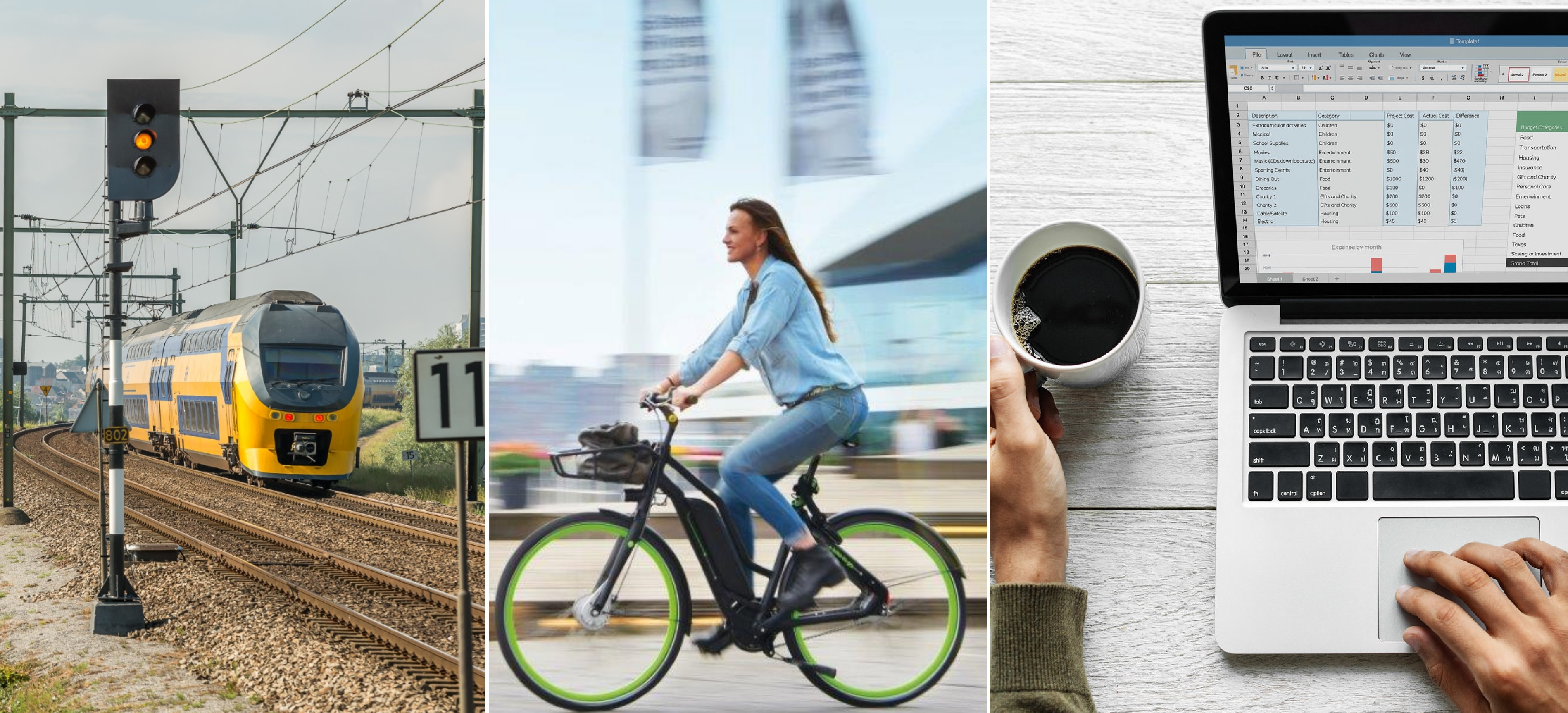 Fiets Trein Thuiswerk